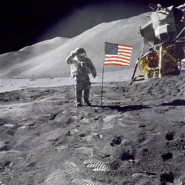 Man on Moon photo NASA photo AS15-88-11863 1 August 1971