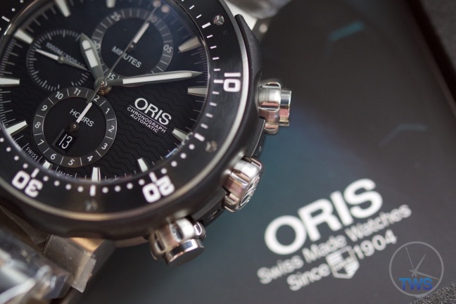 Unboxing Review: Oris ProDiver Chronograph 01 774 7683 7154-Set1Oris ProDiver Chronograph sitting on supplied manual. © 2016 blog.thewatchsource.co.uk ALL RIGHTS RESERVED