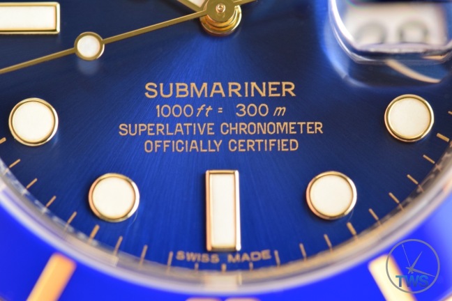 Electric blue sunburst dial of Rolex Submariner Date: Hands-On Review [116613LB]